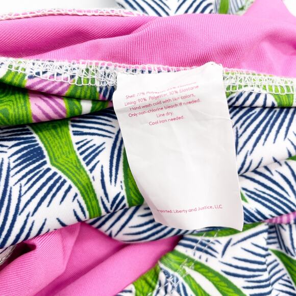 Liberty & Justice Women's Tropical Print Bikini Bottoms Pink & Green Size M - Picture 3 of 4